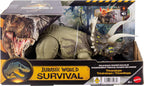 Mattel Jurassic World Wild Roar Triceratops - Figura de acción de dinosaurio, sonidos de rugido, ataque y luces, código de escaneo para juego digital