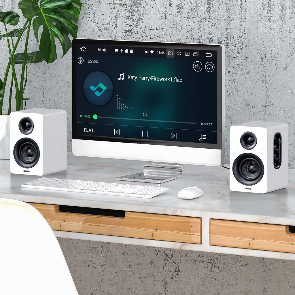 Sanyun SW208 3" altavoces activos de la estantería de Bluetooth 5.0