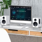 Sanyun SW208 3" altavoces activos de la estantería de Bluetooth 5.0