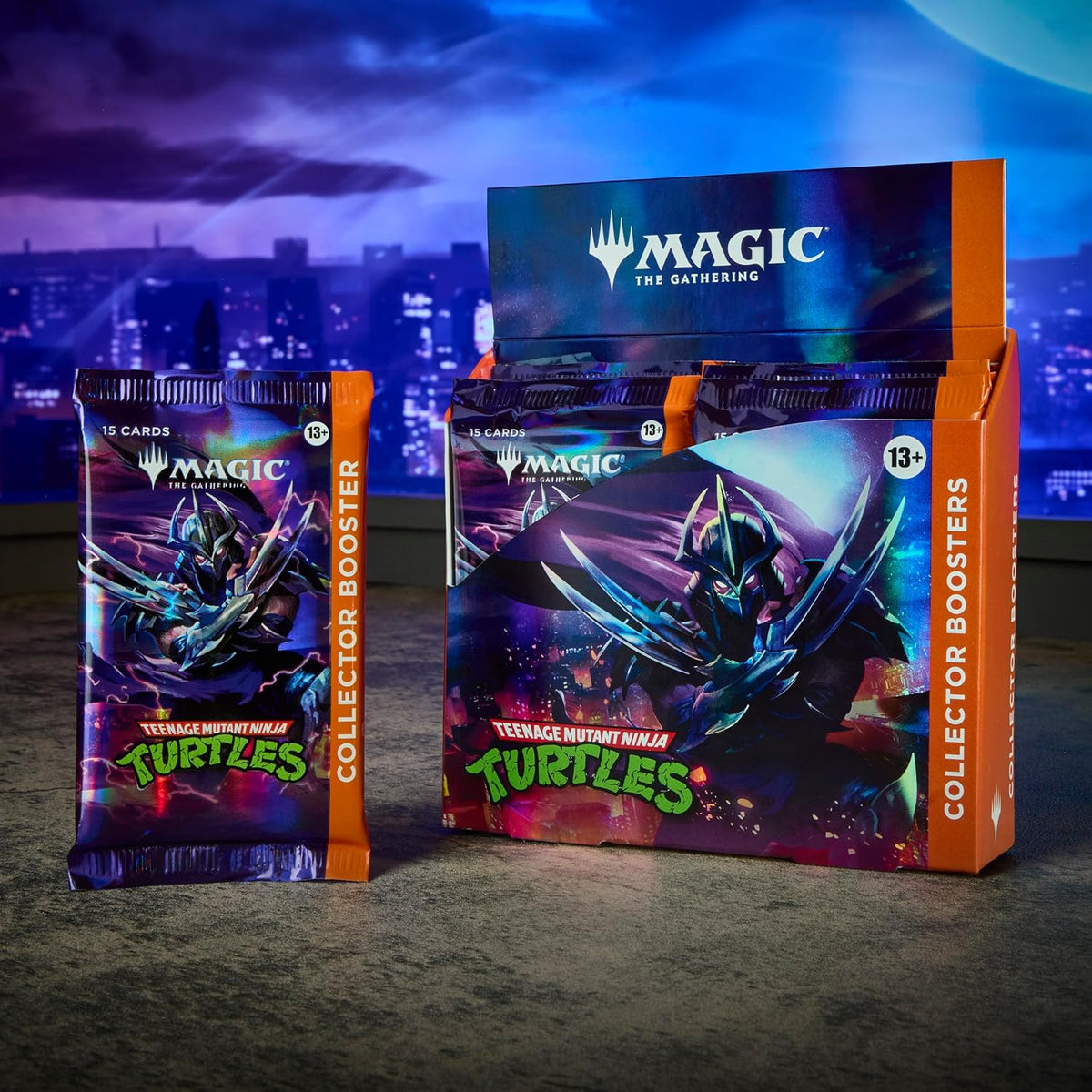 Magic: The Gathering Teenage Mutant Ninja Turtles - Caja de refuerzo de coleccionista | 12 paquetes | Juego de cartas coleccionables