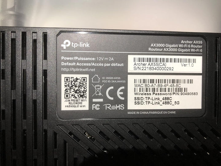 TP-Link Router de doble banda AX3000 Wi-Fi 6 Archer AX55 | Enrutado...