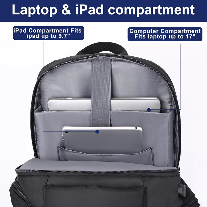 DEYACE Mochila para laptop de 17 pulgadas, bolsa grande para comput...