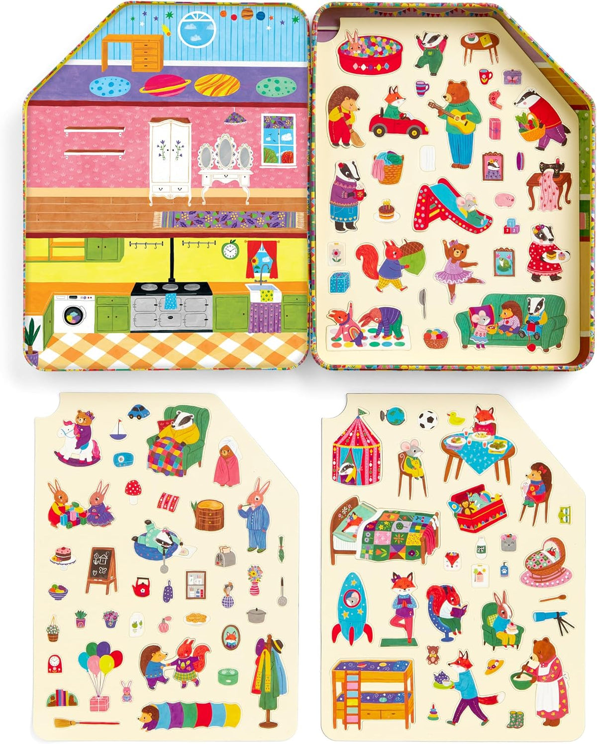 Mudpuppy - Casa de juegos magnética Woodland Wonder para niños