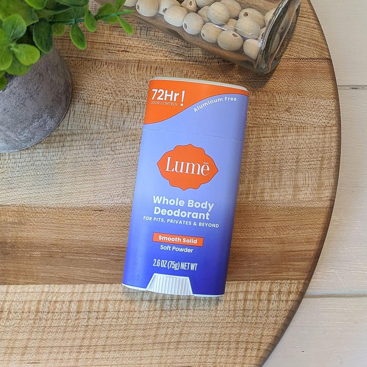 Lume - Desodorante para todo el cuerpo en barra sólida lisa, contro...