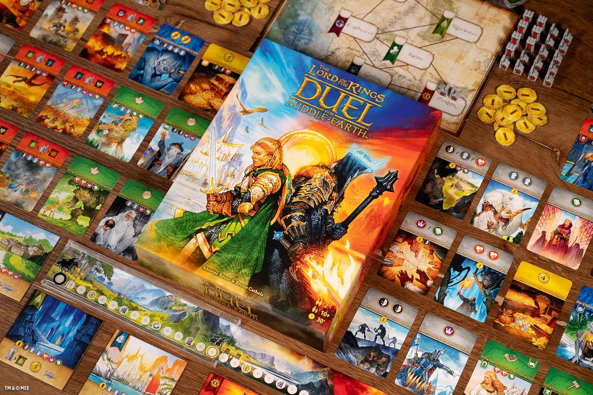 Asmodee El Señor de los Anillos: Juego de mesa Duelo por la Tierra Media - Épico juego de estrategia de poder y conquista para niños y adultos, a partir de 10 años, 2 jugadores, tiempo de juego de 30