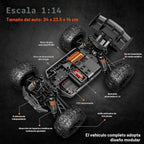 X-TMAGA Vehículos RC Todo Terreno a Escala 1:14 para Adultos y Niños (HS14323), Green2