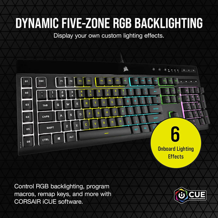 Corsair K55 RGB PRO Teclado de membrana para juegos con cable \u201...