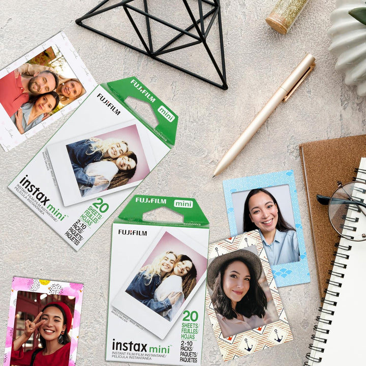 Fujifilm Película Instax Mini (40 hojas), dos paquetes individuales...