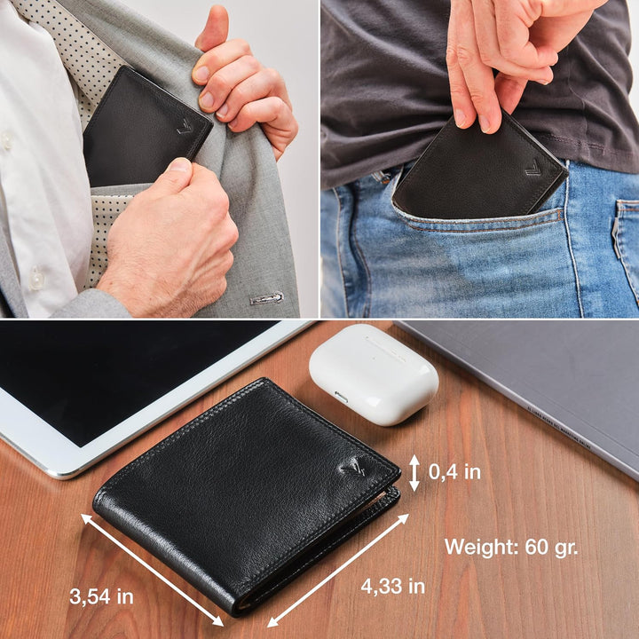 Lavalen Billeteras de cuero suave para hombres UK \u2013 Bloqueo RF...