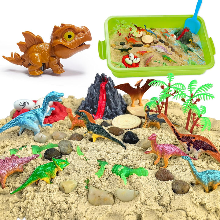 Carolart Contenedor sensorial de granja con arena sensorial, juguet...