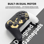 Controladores Inalámbricos de Switch con Estuche de Transporte, Compatibles con Switch/OLED/Lite/PC - Doble Motor de Vibración, Sensor de Giro, Switch Pro Controller con Activación/Despertar, Captura de Pantalla, NFC, Función Turbo - Negro