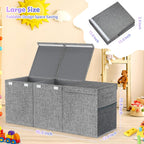 Caja de juguetes Extra Grande con tapas, gran arca de almacenamiento, 40"x14"x16"