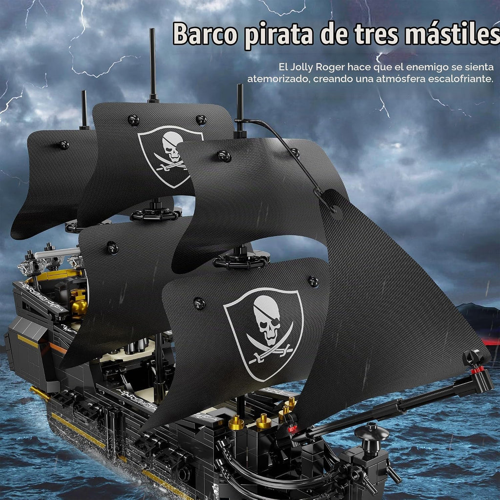 Sets de Bloques de Construcción Barco Pirata para Adultos y Niños de 8-14 años