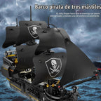 Sets de Bloques de Construcción Barco Pirata para Adultos y Niños de 8-14 años