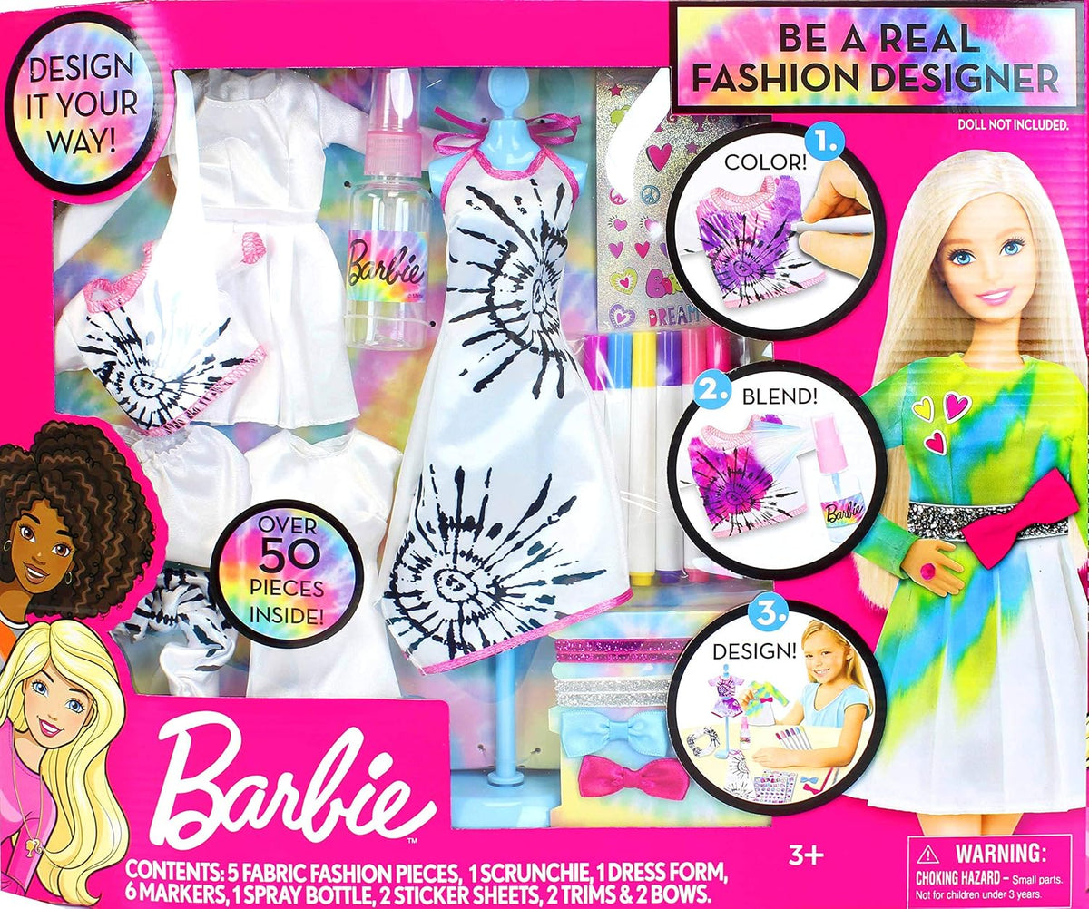 Tara Toys Barbie - Kit de diseño de moda de teñido anudado, juego de diseño