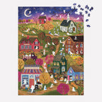 Galison - Rompecabezas de 1000 piezas de Spooky Village con papel de