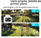 eufy Security Sistema NVR E50, kit de 8 cámaras, bala de doble lente 4K PTZ