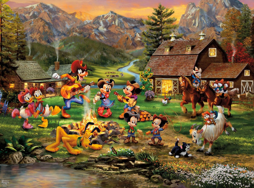 Thomas Kinkade Disney - Rompecabezas de Mickey de 1000 piezas para adultos