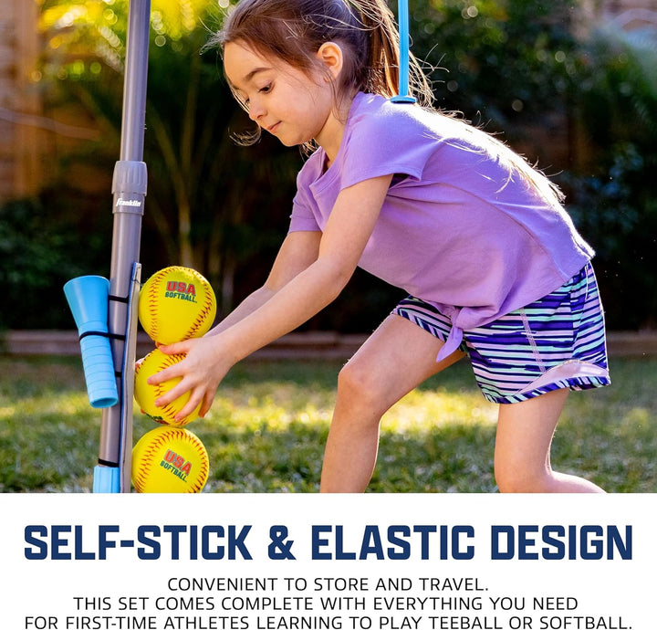 Franklin Sports Grow-with-Me - Soporte de bateo de béisbol para niñ...