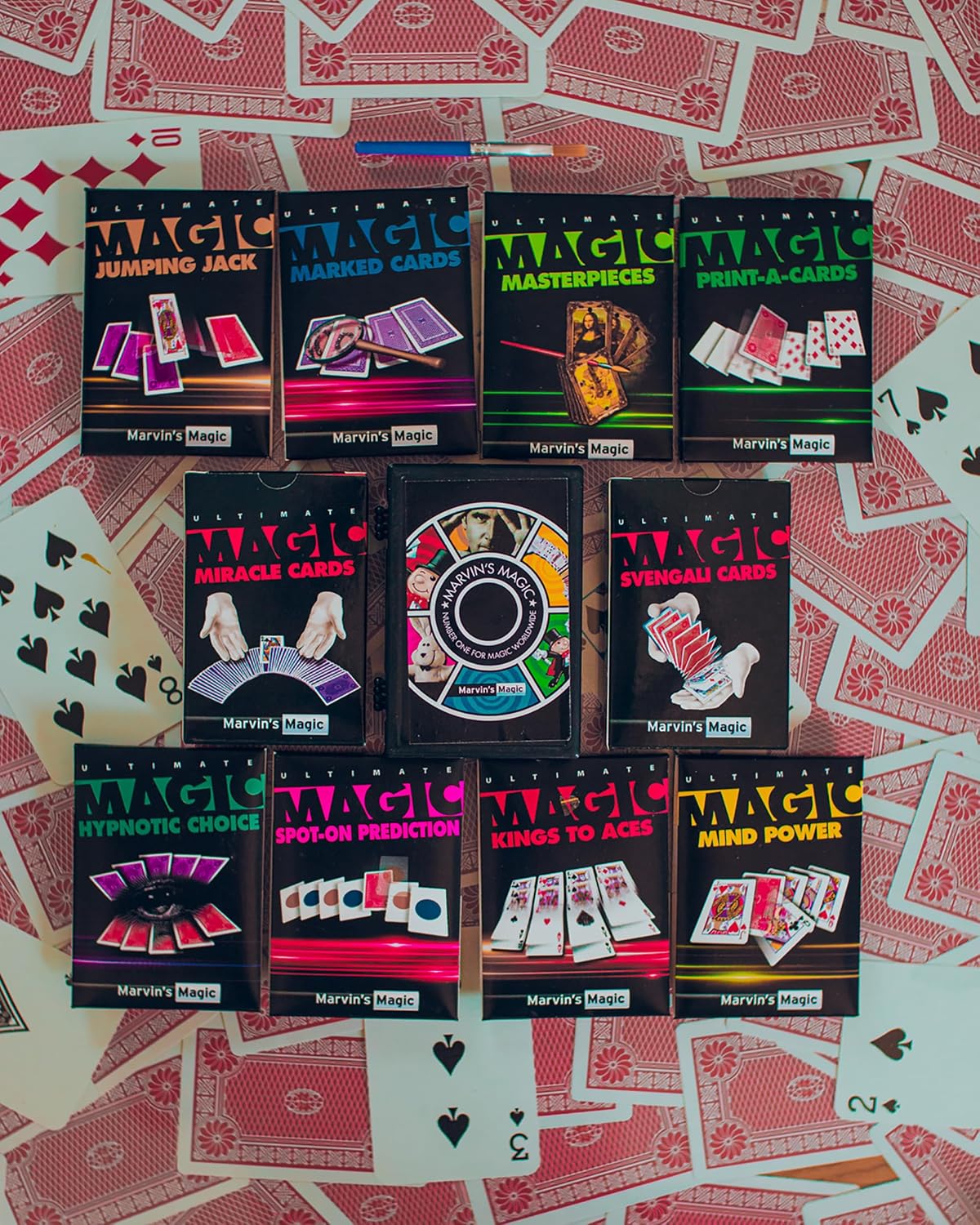 Marvin's Ultimate Magic 250 Card Tricks - Tarjetas Svengali y Milagro
