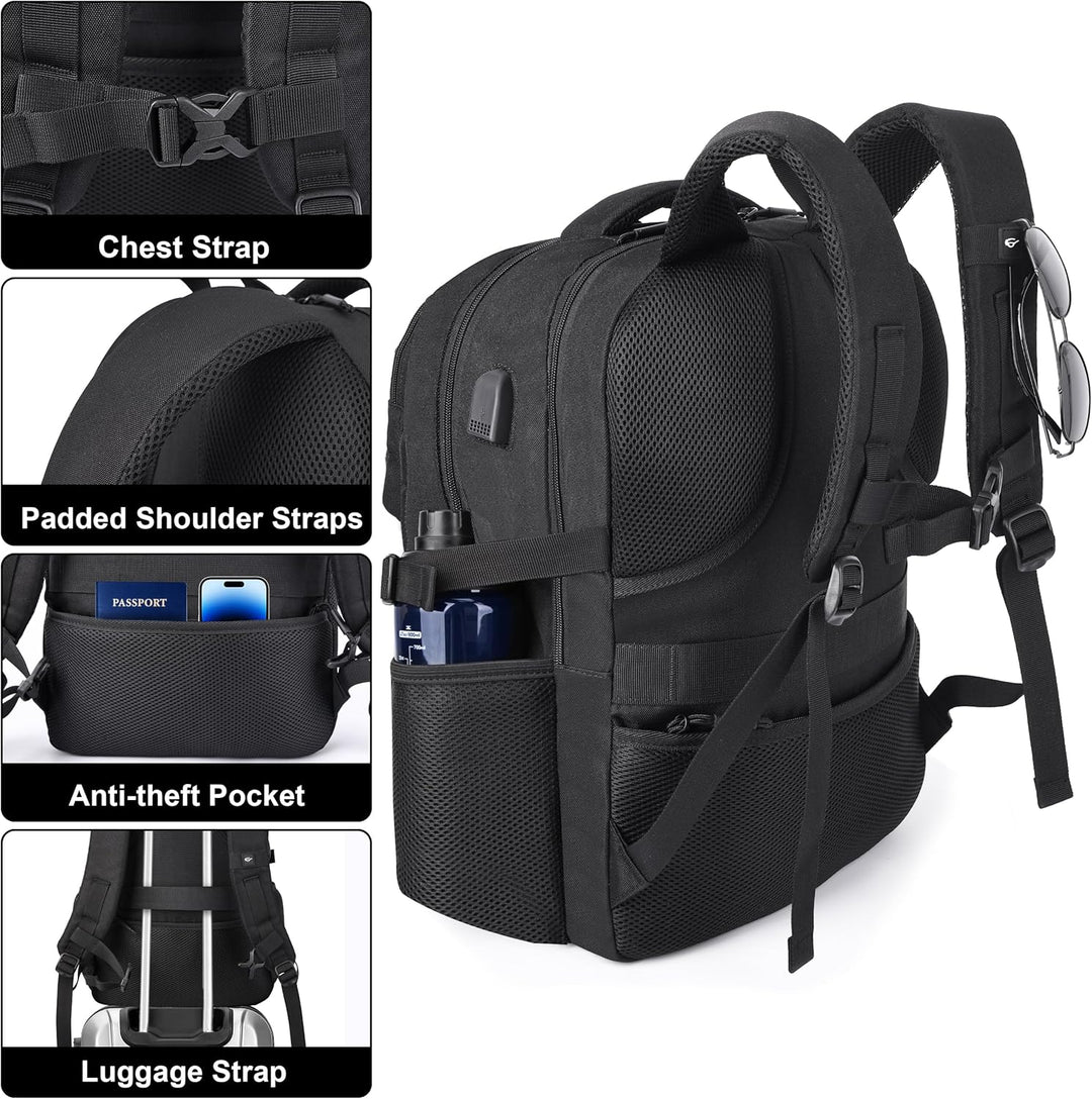 MOZETO Mochila para computadora portátil, 17 pulgadas de inspiració...