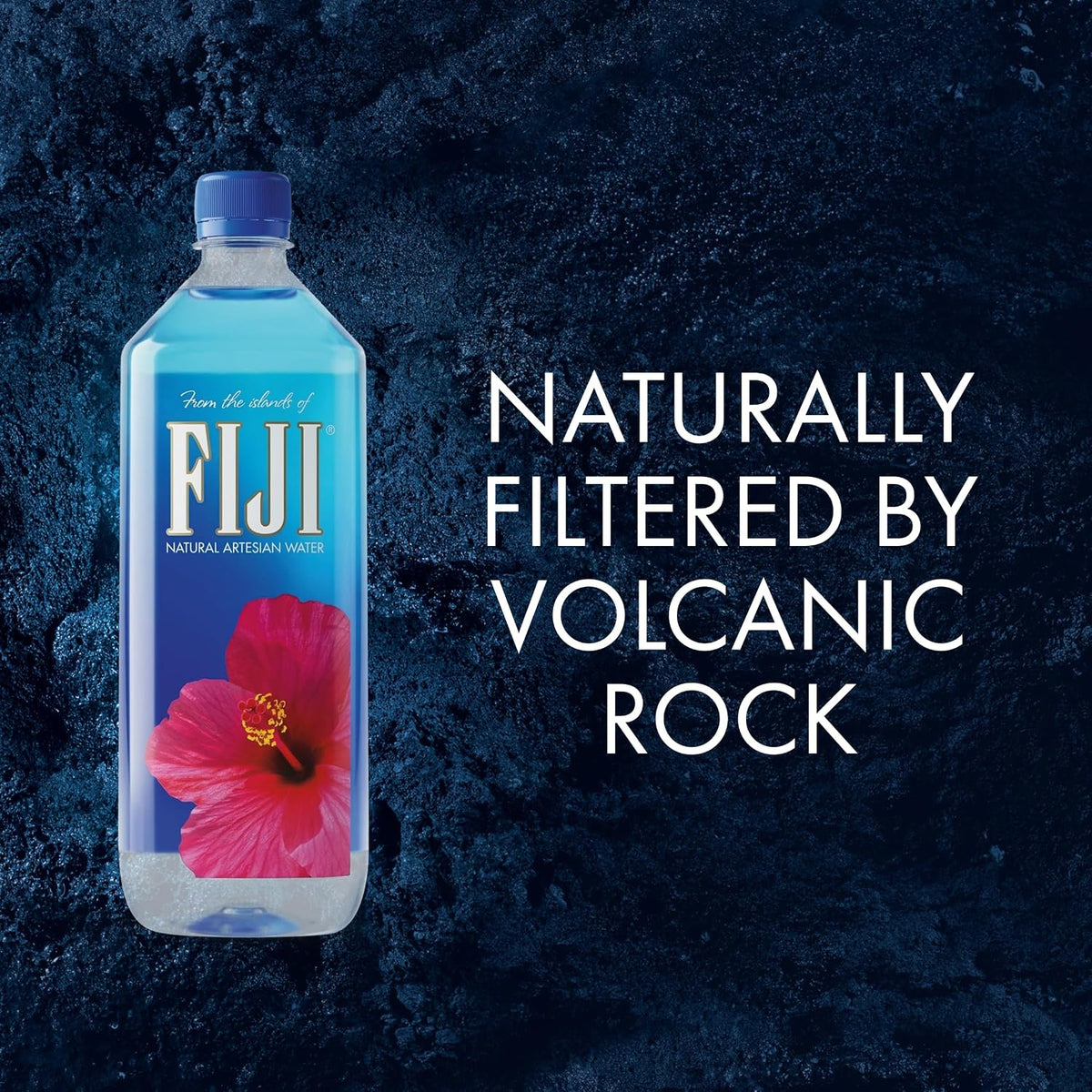 FIJI Agua embotellada artesanal natural, 1 litro / 33.8 onzas líquidas