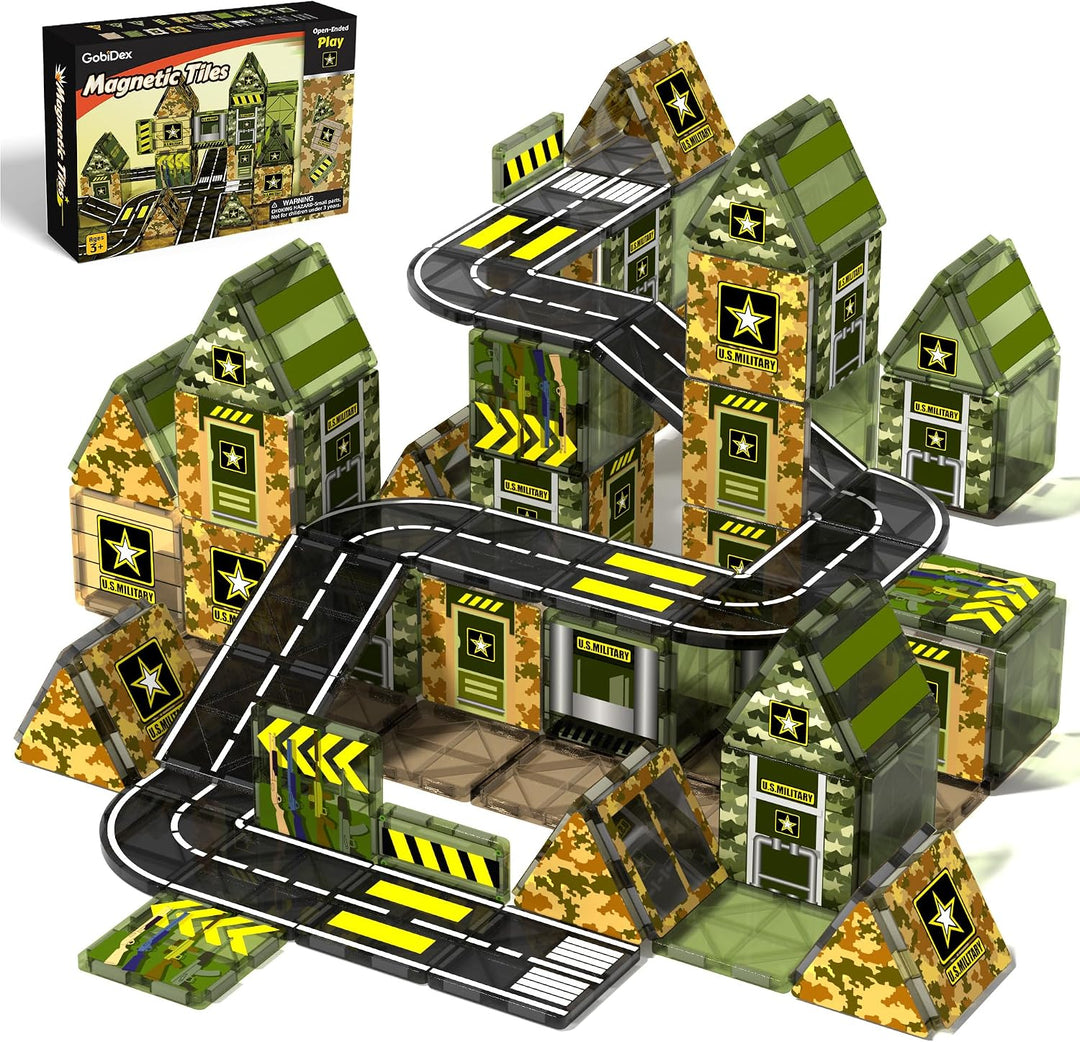 GobiDex Juguetes magnéticos del ejército, bloques de construcción m...