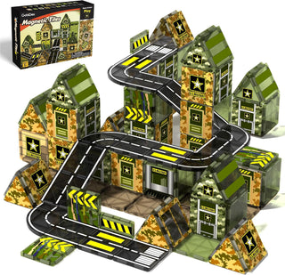 GobiDex Juguetes magnéticos del ejército, bloques de construcción m...