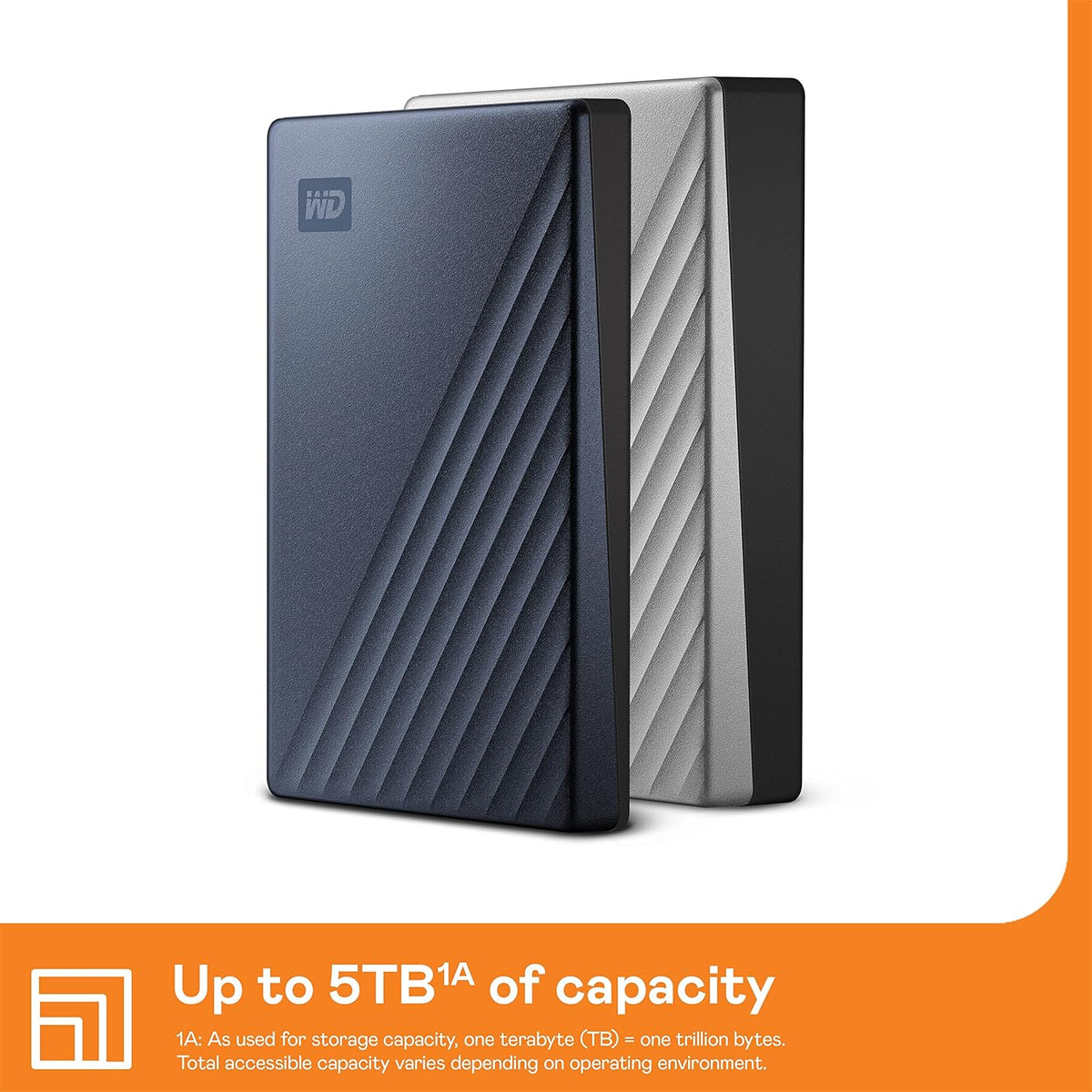 WD 5TB My Passport Ultra, Azul, Disco duro externo portátil, softwa...