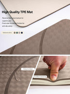 EaseUp Esterilla de yoga grande, 73 x 35.5 x 0.4 pies, extra gruesa y ancha, alfombrilla de pilates de 0.394 in, alfombrilla de ejercicio antideslizante, alfombrillas de entrenamiento para gimnasio en