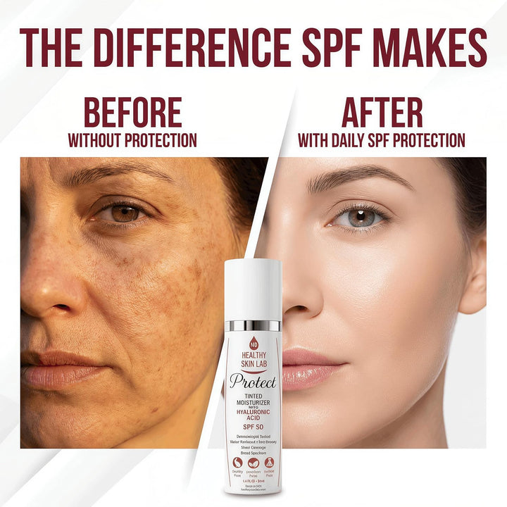 Healthy Skin Lab Protect - Hidratante tintado y protector solar min...