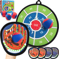 Juego de pelota para lanzar y atrapar, guante de béisbol 2 en 1 para niños pequeños y tablero objetivo, juguete pegajoso para atrapar juguetes al aire libre, juegos al aire libre, patio trasero, playa
