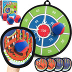 Juego de pelota para lanzar y atrapar, guante de béisbol 2 en 1 para niños pequeños y tablero objetivo, juguete pegajoso para atrapar juguetes al aire libre, juegos al aire libre, patio trasero, playa