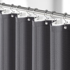 Set de Cortina de Ducha 3 en 1 con Forro 72x72 Gris Carbón