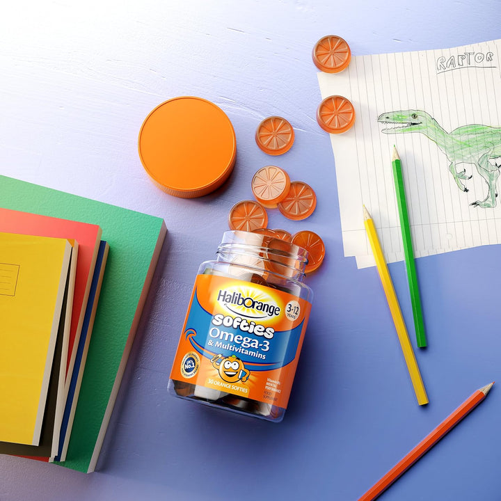 Seven Seas Haliborange Multivitaminas y Omega-3 Orange Softies 30ct