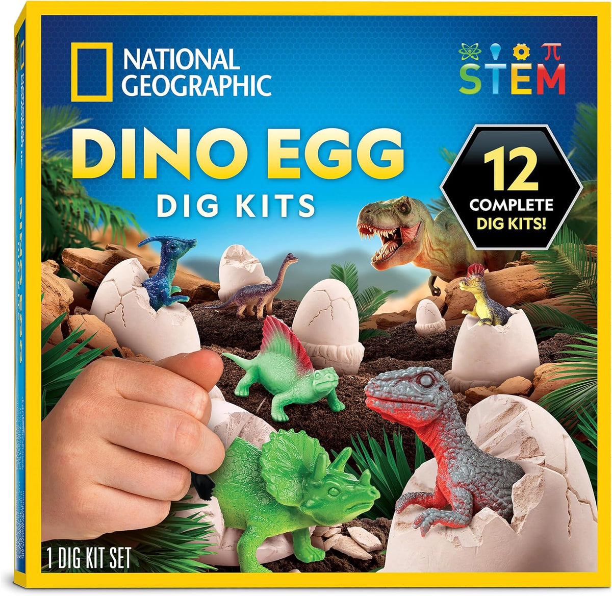 National Geographic Dinosaur Dig Kit con 12 Dino Eggs para Kids