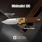CIVIVI Yonder C25026-1 - Cuchillo de bolsillo 14C28N con punta de clip EDC