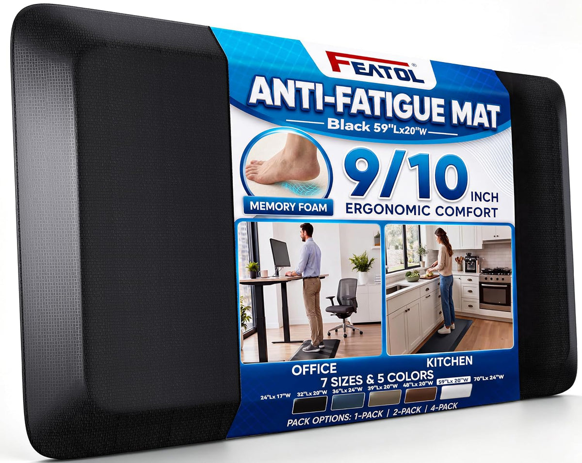 FEATOL Tapete antifatiga para escritorio de pie y suelo de cocina, 9/10