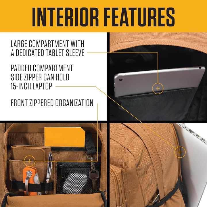 Carhartt Mochila de 28 L con doble compartimiento, paquete duradero...