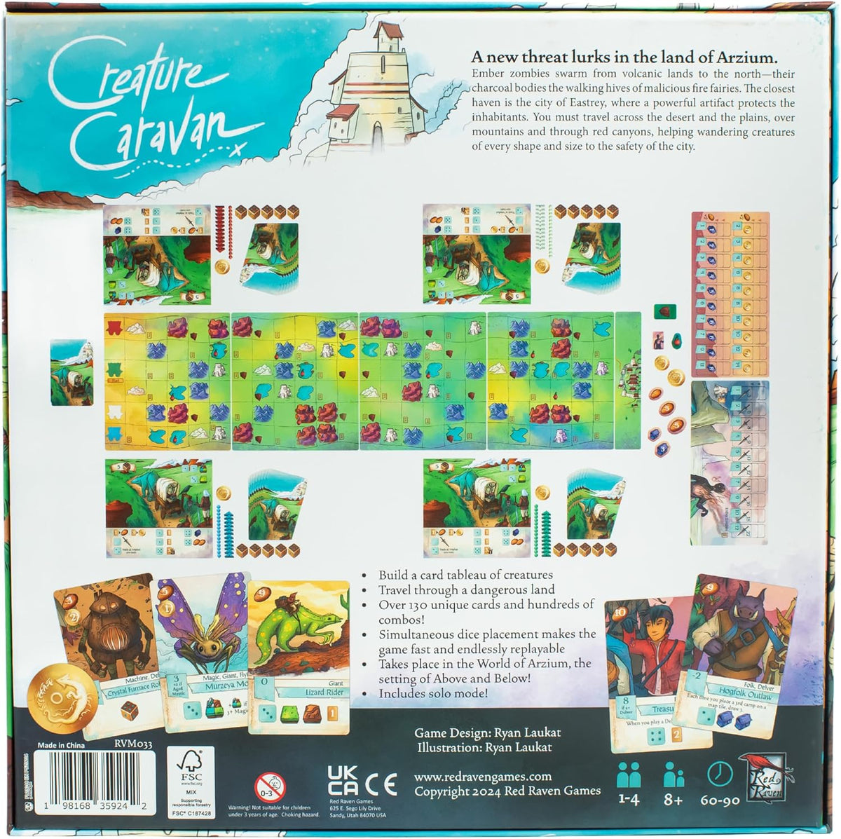 Red Raven Juegos Creature Caravan Adventure Juego de mesa