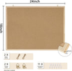 DAHAPYBOO Tablero de corcho de 24x18 para oficina con tableros de madera de