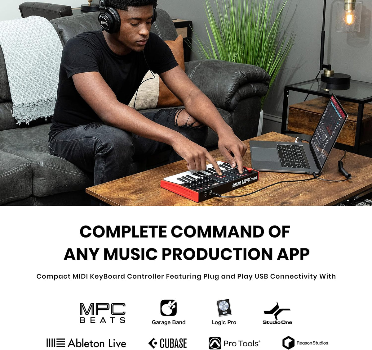 Paquete de estudio de grabación - Controlador de teclado MIDI USB A...