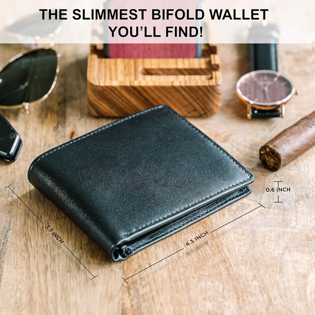 STAY FINE Carteras para hombres con bloqueo RFID | Billetera plegab...