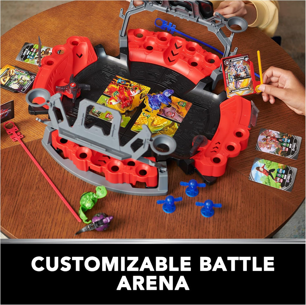 Bakugan Arena de batalla con Dragonoide exclusivo de ataque especial, figura de acción giratoria personalizable y set de juego, juguetes para niños y niñas de 6 años en adelante