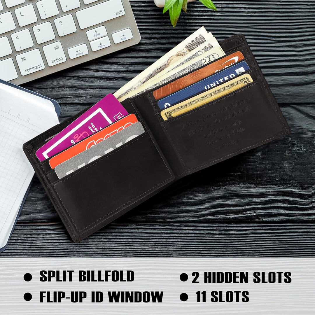 BISONDALE Billetera personalizada para hombre \u2013 Billetera de c...