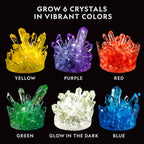 National Geographic Mega Crystal Growing Kit con 6 Crystals para Kids 8-12
