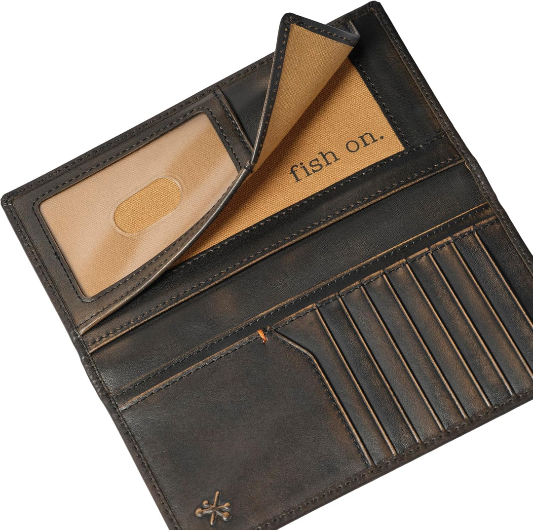 House of Jack Co. Cartera Larga Para Hombre | Cuero de Grano Comple...