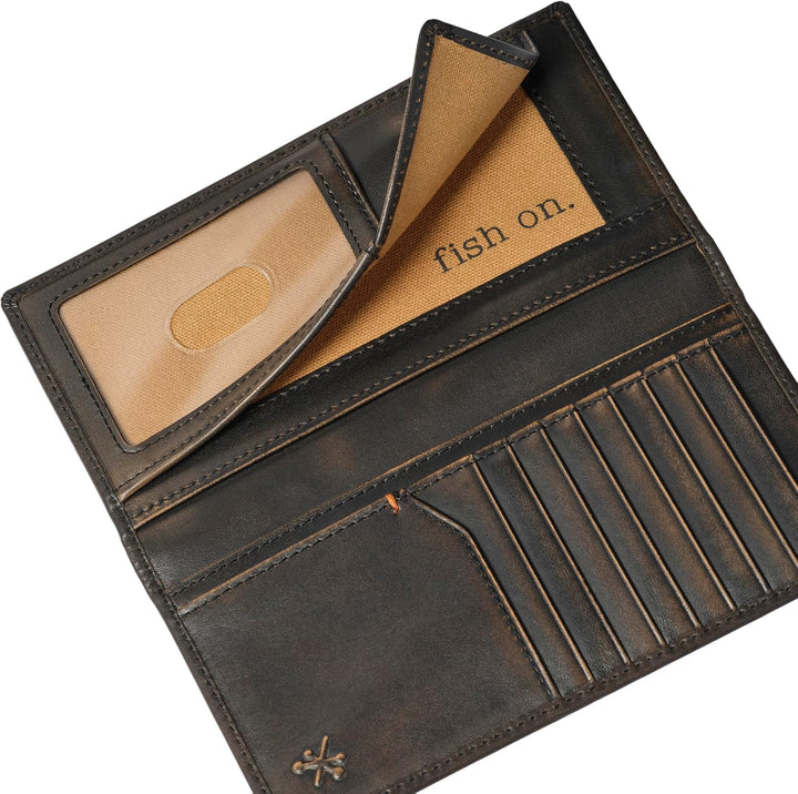 House of Jack Co. Cartera Larga Para Hombre | Cuero de Grano Comple...