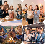 BONAOK - Micrófono inalámbrico Bluetooth de karaoke, 3 en 1; máquina altavoz con micrófono de karaoke portátil de mano para fiesta de cumpleaños o en casa, compatible con todos los teléfonos