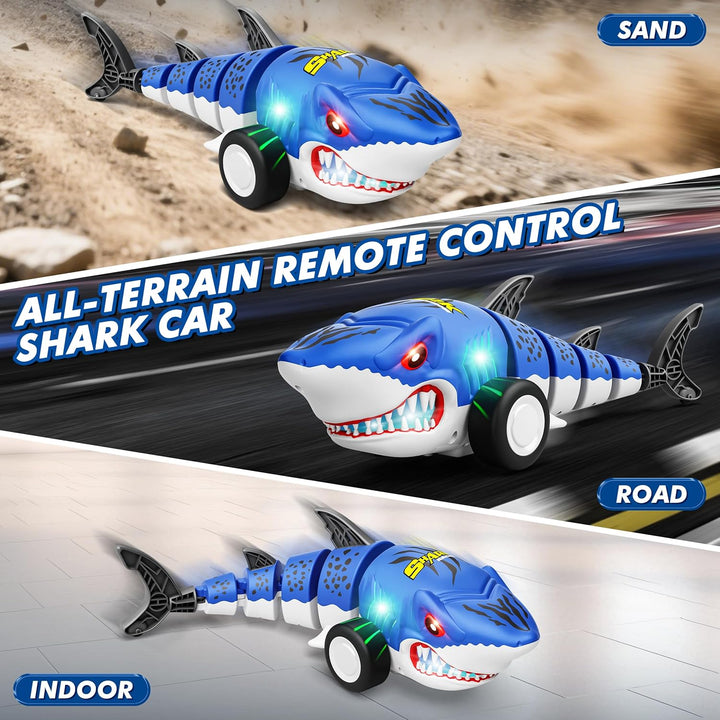 Rcovasc - Juguetes de coche de tiburón con control remoto para niño...